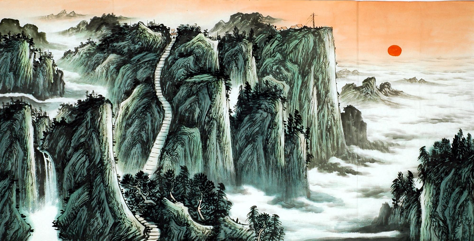 Chinese Landscape Painting - CNAG009379