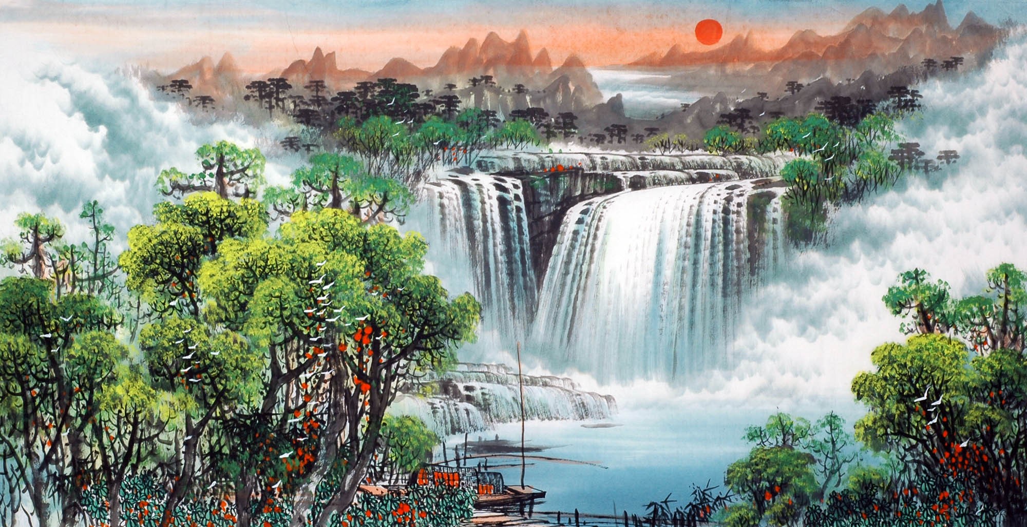 Chinese Landscape Painting - CNAG009391