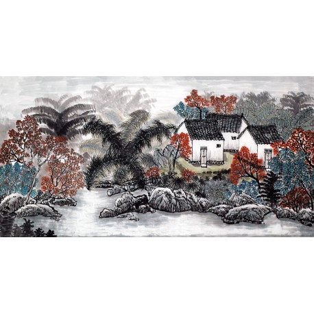 Chinese Landscape Painting - CNAG009395
