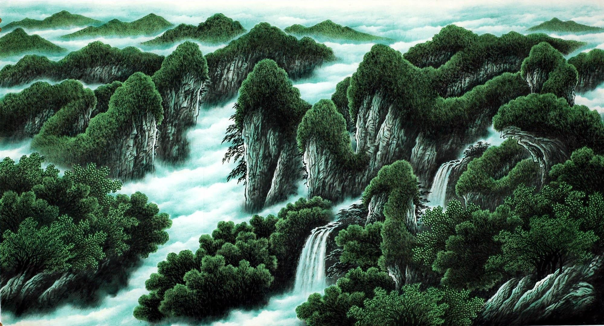 Chinese Landscape Painting - CNAG009415