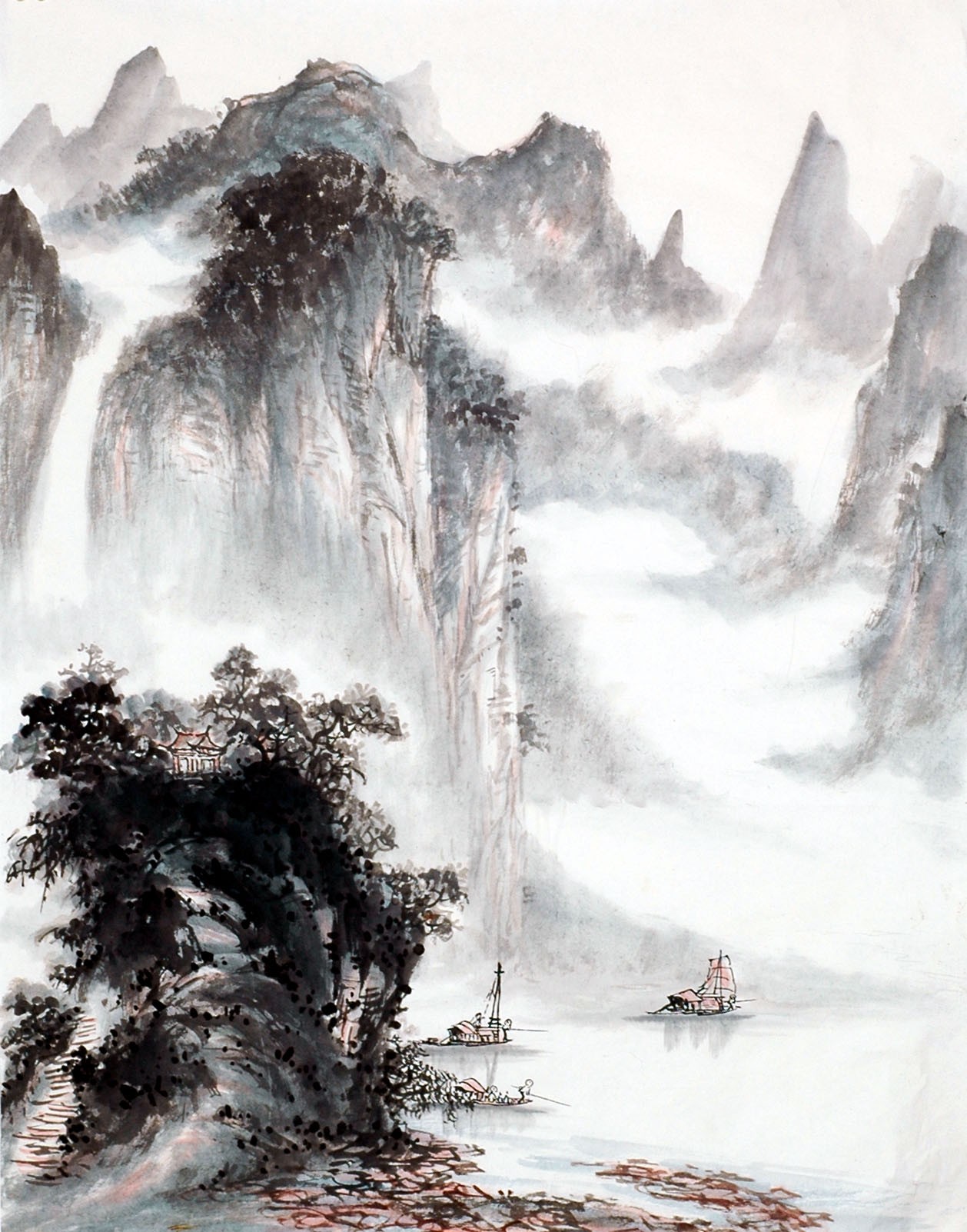 Chinese Landscape Painting - CNAG009423