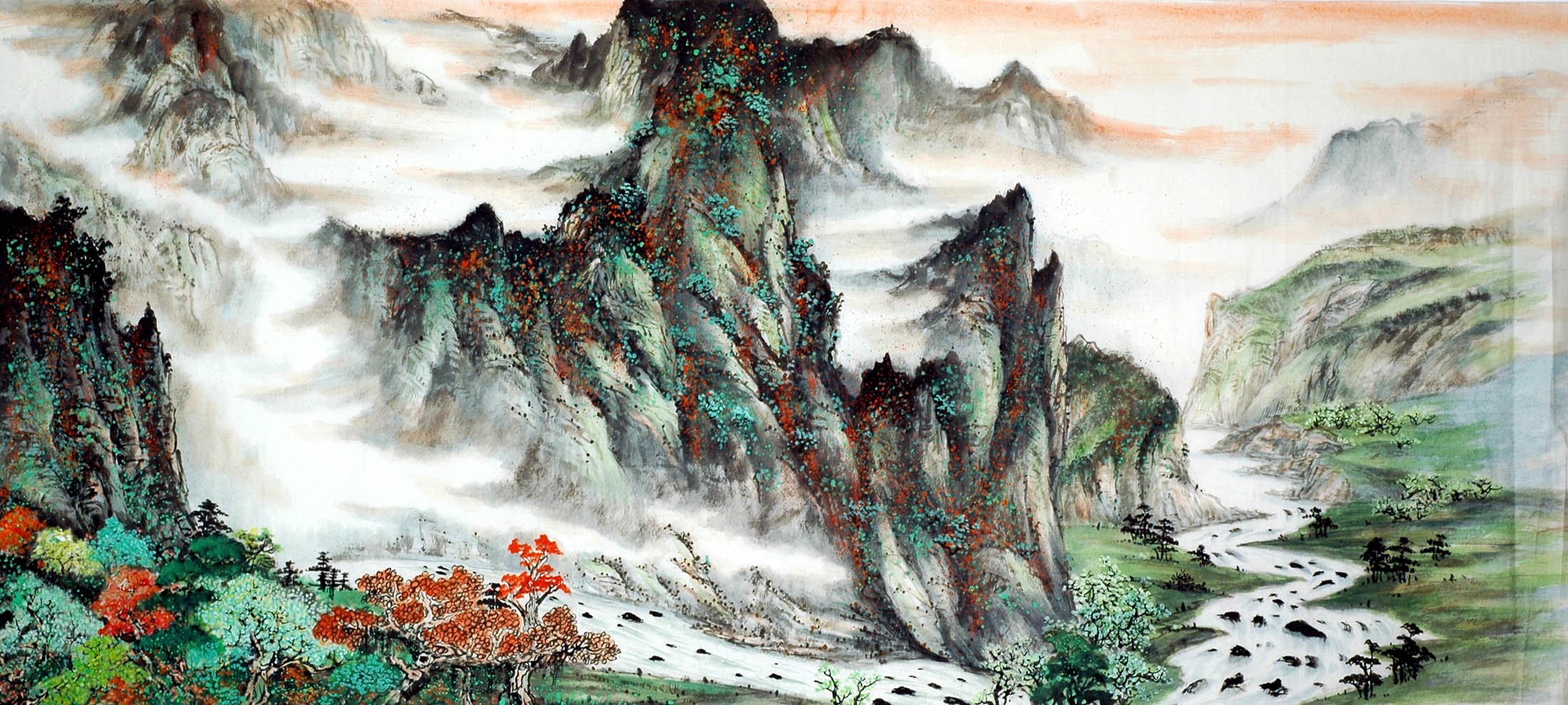 Chinese Landscape Painting - CNAG009424