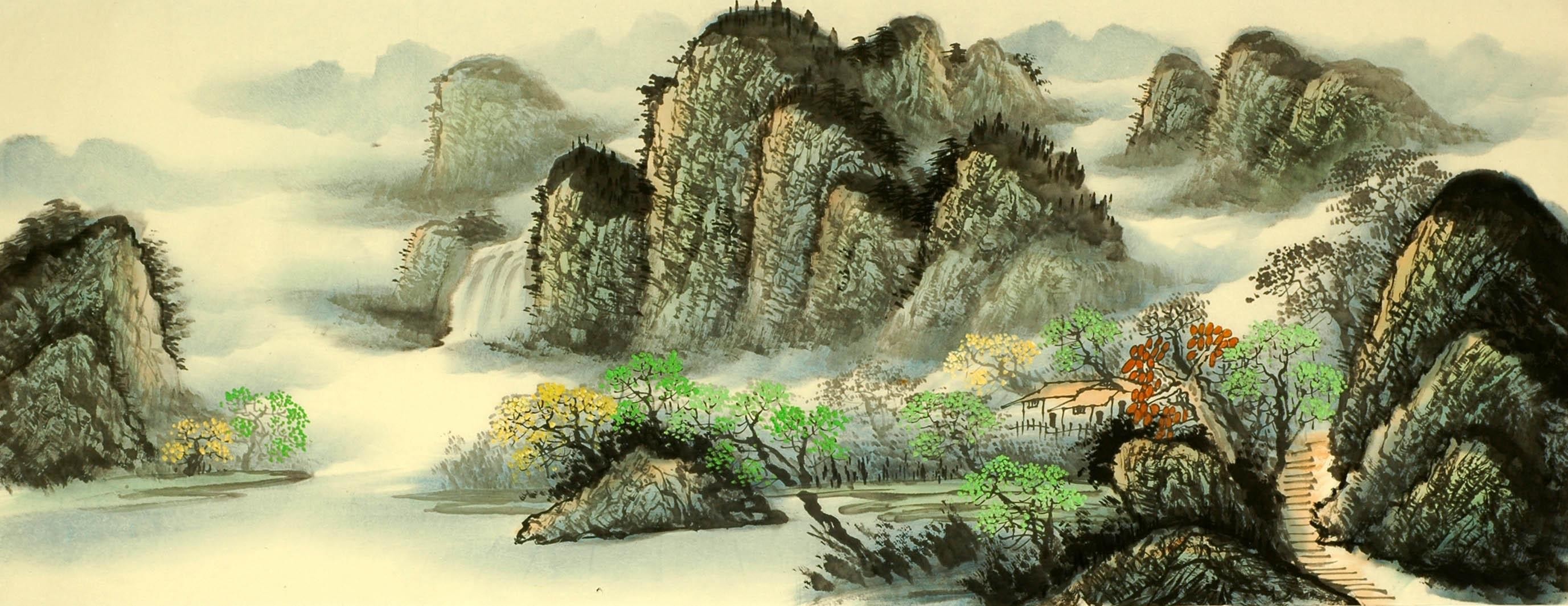 Chinese Landscape Painting - CNAG009454
