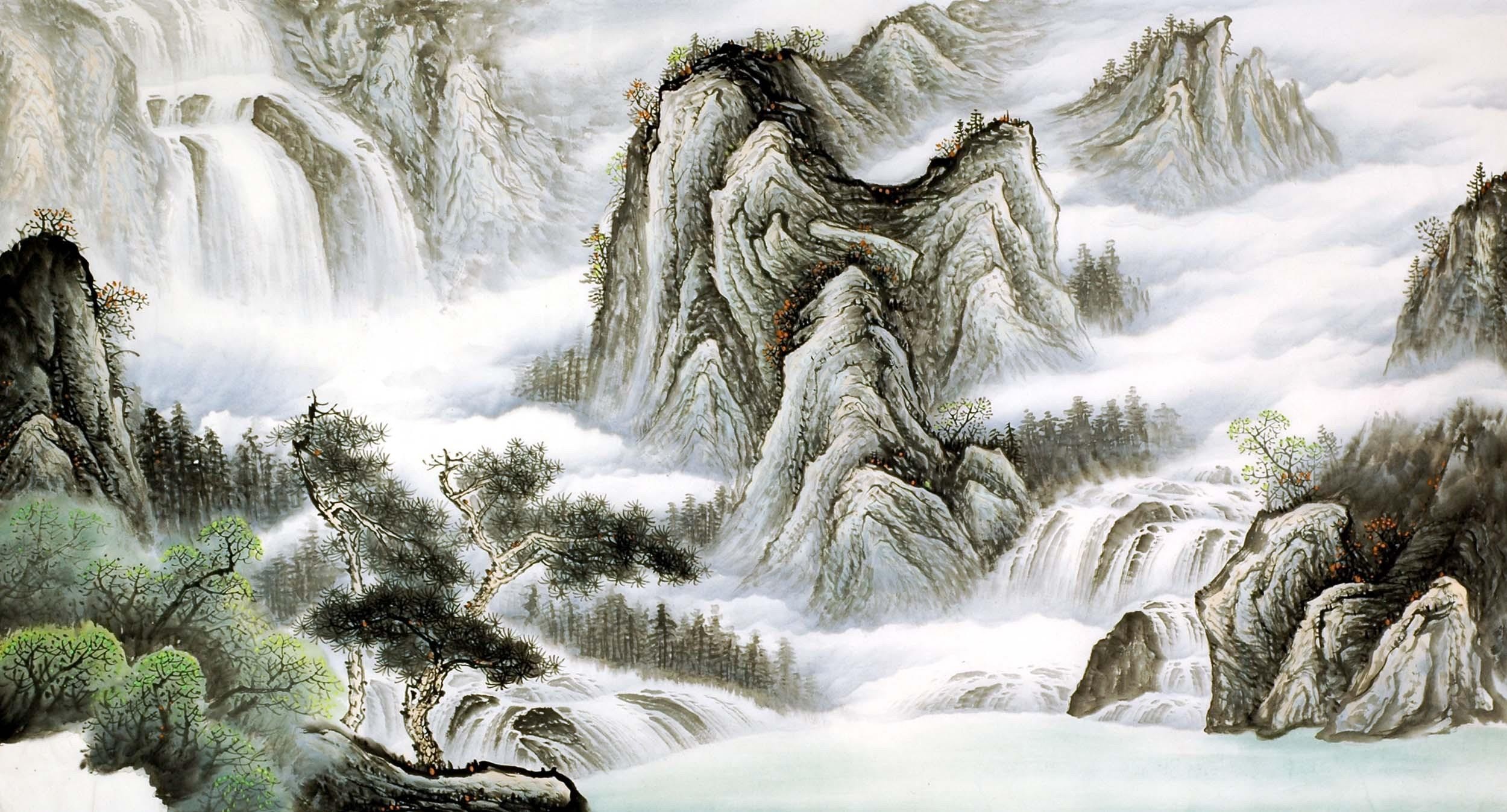 Chinese Landscape Painting - CNAG009457