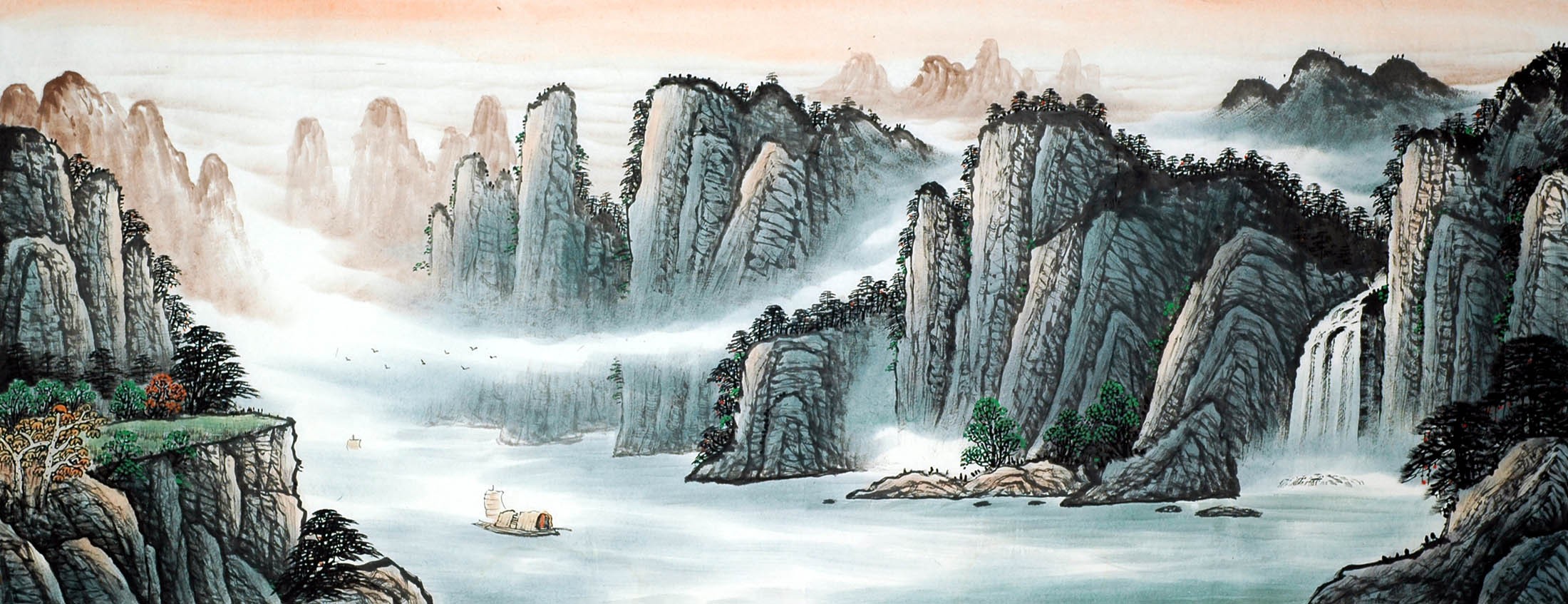 Chinese Landscape Painting - CNAG009463
