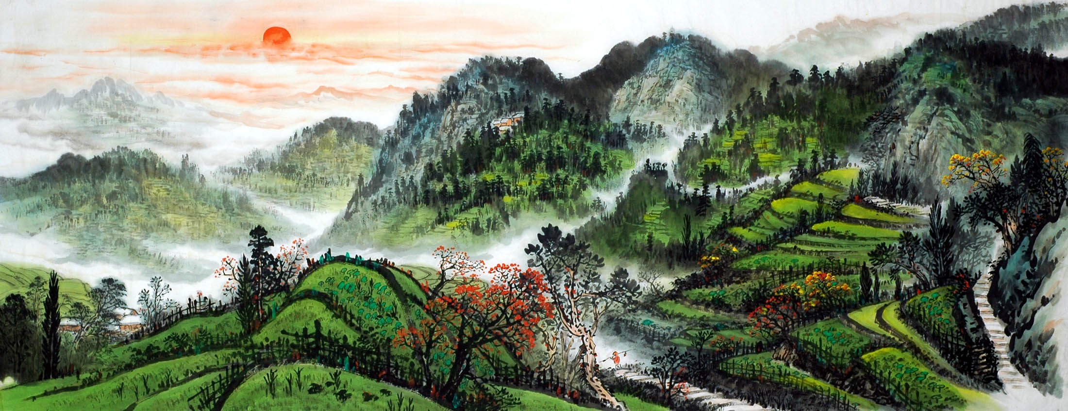 Chinese Landscape Painting - CNAG009464