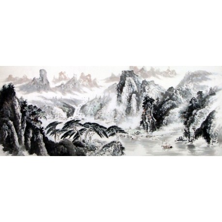Chinese Landscape Painting - CNAG009476