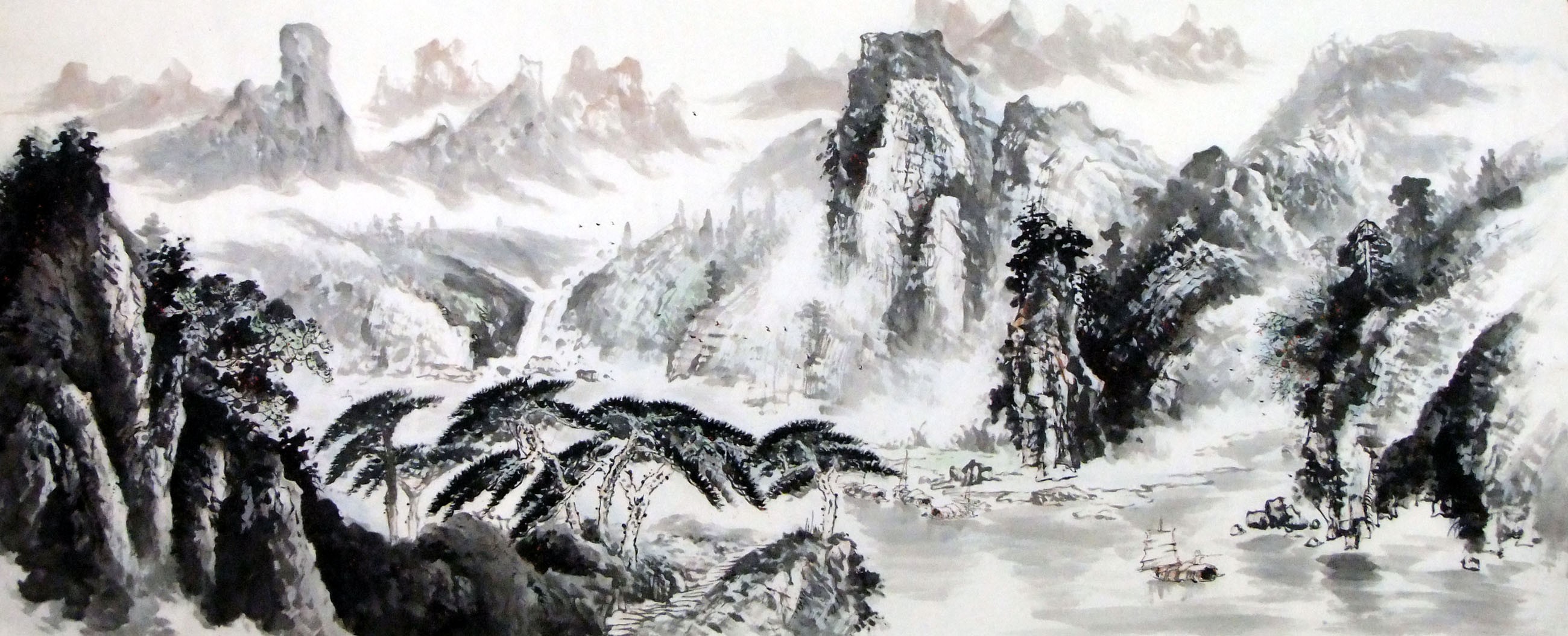 Chinese Landscape Painting - CNAG009476