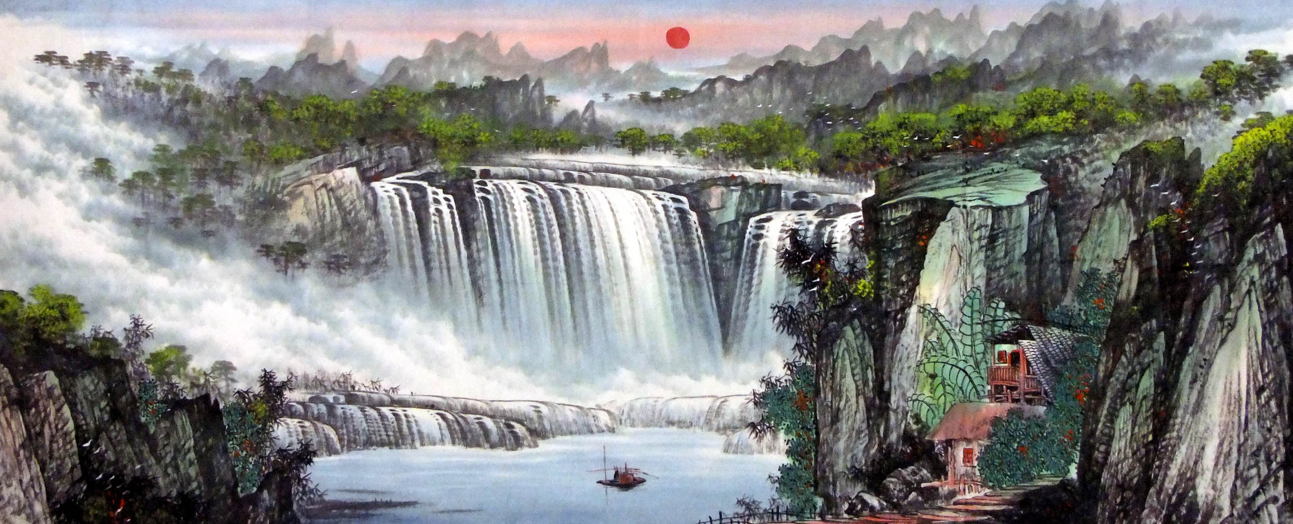 Chinese Landscape Painting - CNAG009480
