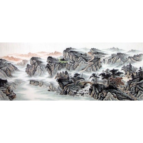 Chinese Landscape Painting - CNAG009483