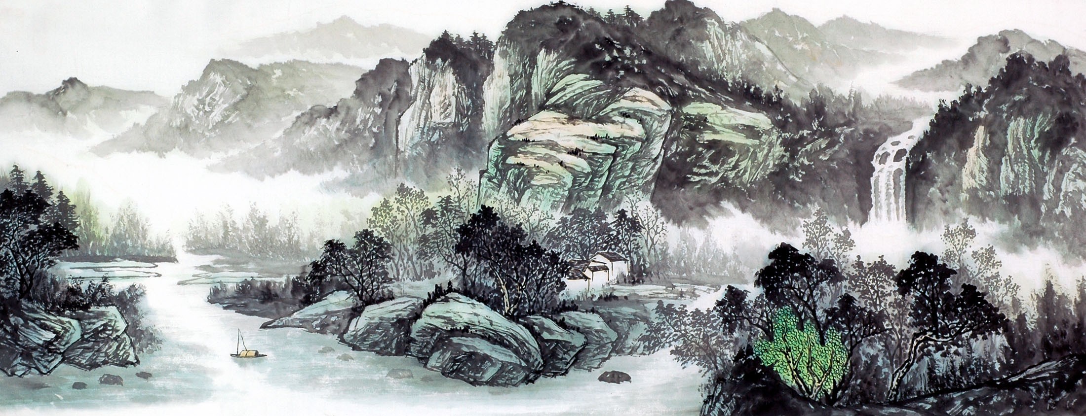 Chinese Landscape Painting - CNAG009491