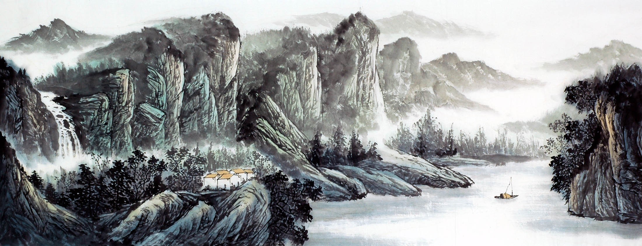 Chinese Landscape Painting - CNAG009494