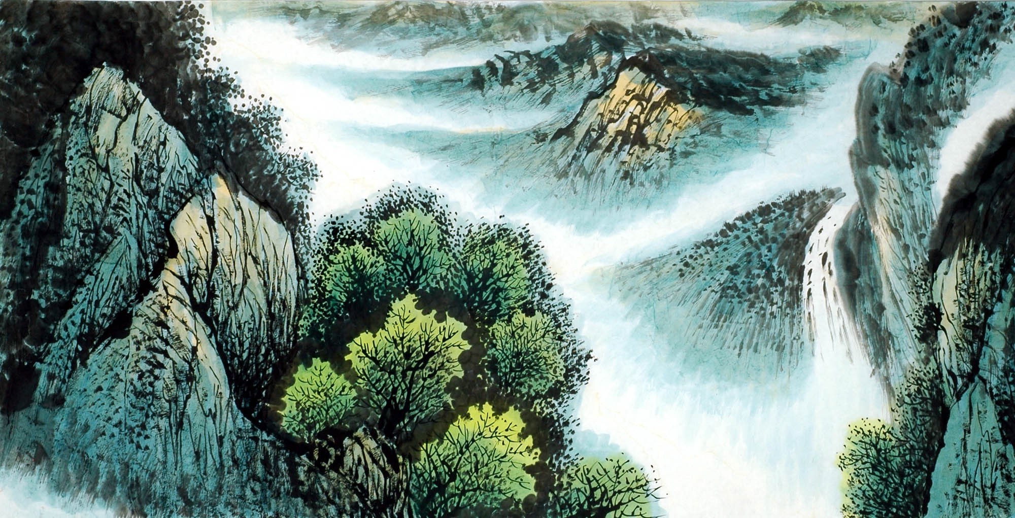 Chinese Landscape Painting - CNAG009504