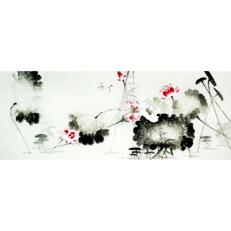 Chinese Lotus Painting - CNAG009508