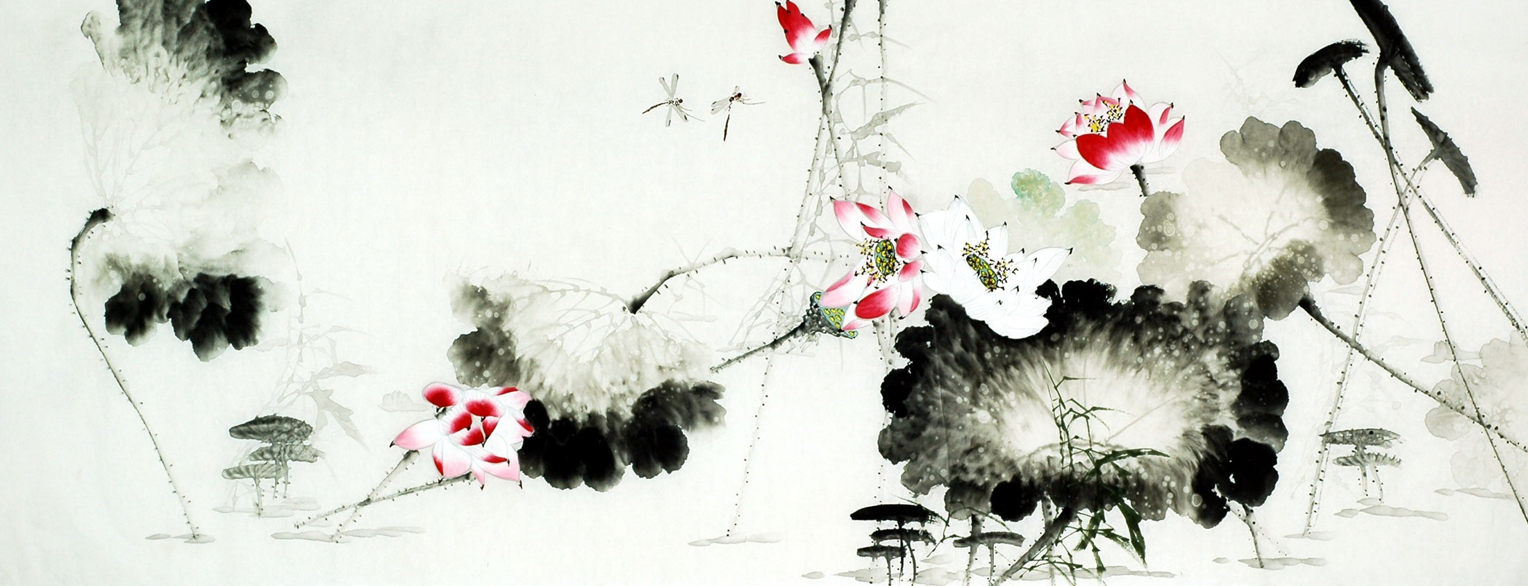 Chinese Lotus Painting - CNAG009508