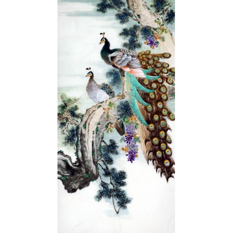 Chinese Peacock Painting - CNAG009515