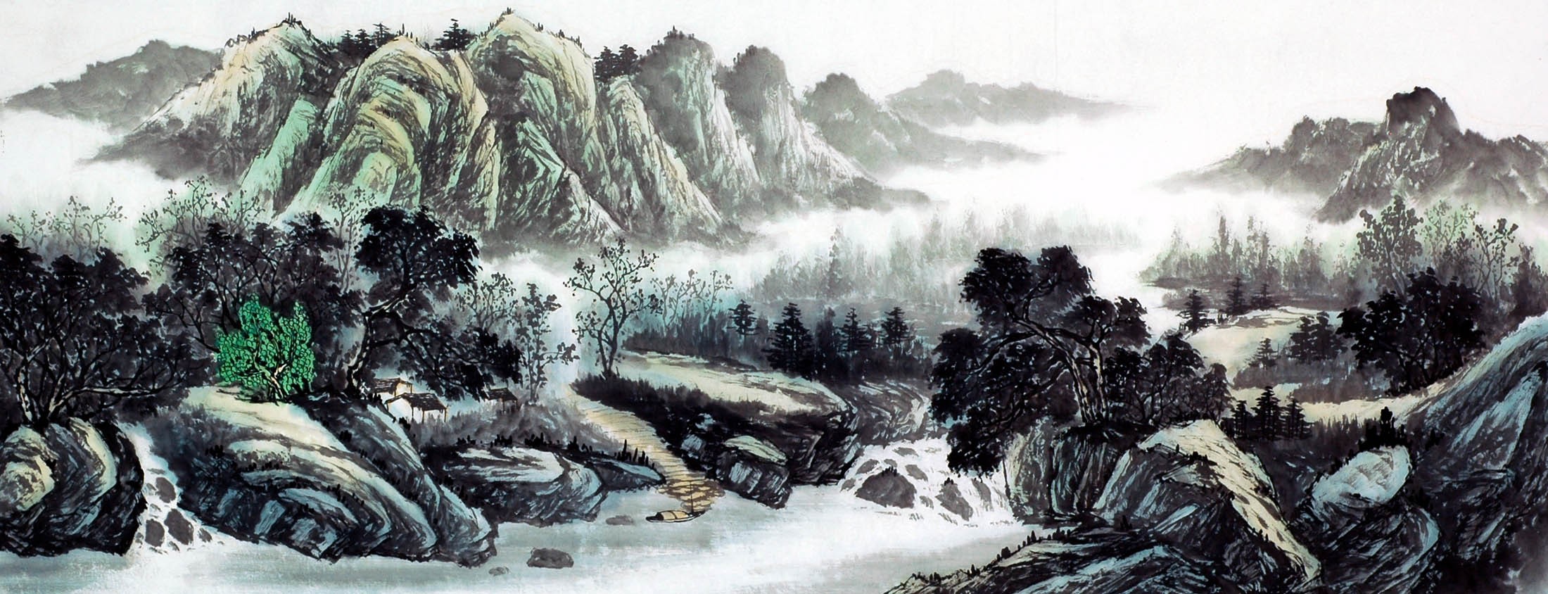 Chinese Landscape Painting - CNAG009519