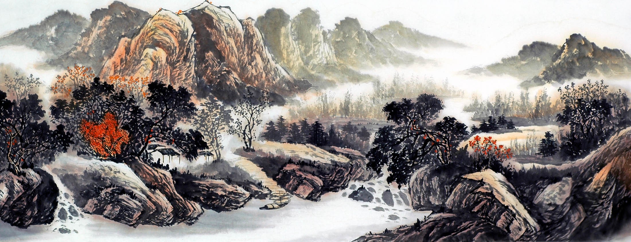 Chinese Landscape Painting - CNAG009525