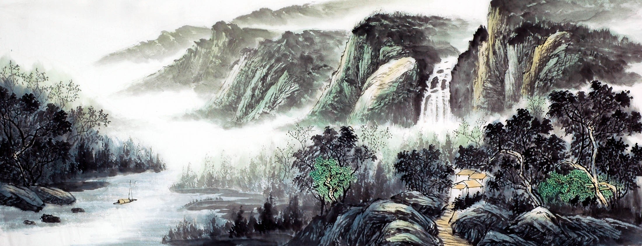 Chinese Landscape Painting - CNAG009527