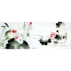 Chinese Lotus Painting - CNAG009528