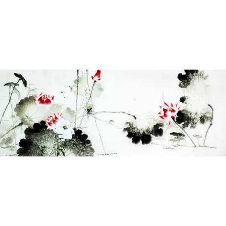 Chinese Lotus Painting - CNAG009528