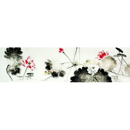 Chinese Lotus Painting - CNAG009535