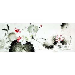 Chinese Lotus Painting - CNAG009537