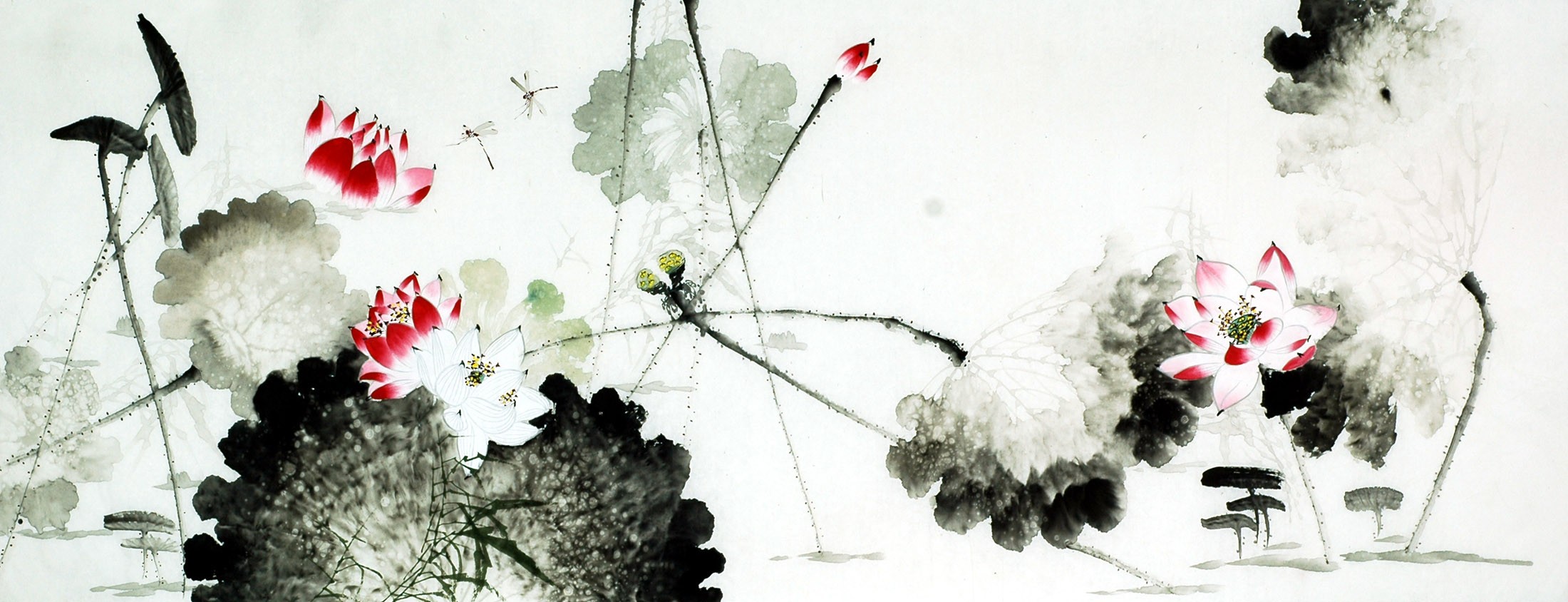 Chinese Lotus Painting - CNAG009537