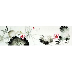 Chinese Lotus Painting - CNAG009538
