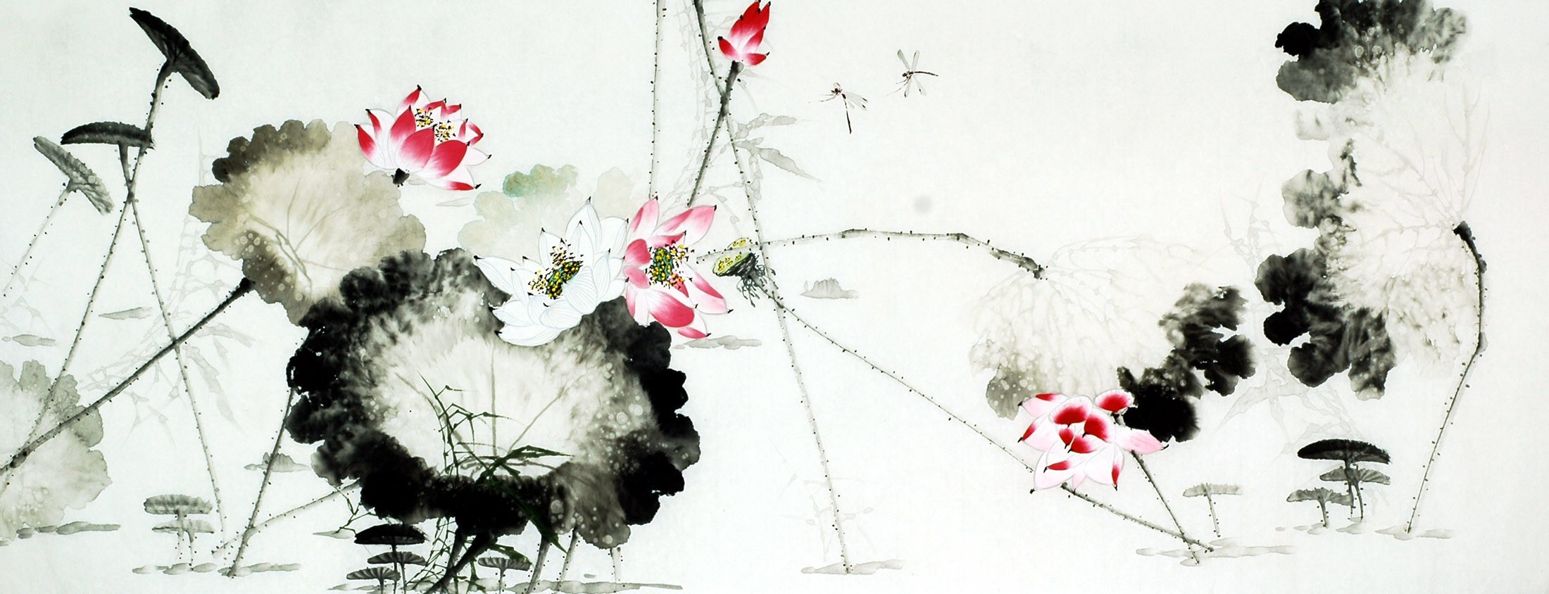 Chinese Lotus Painting - CNAG009539
