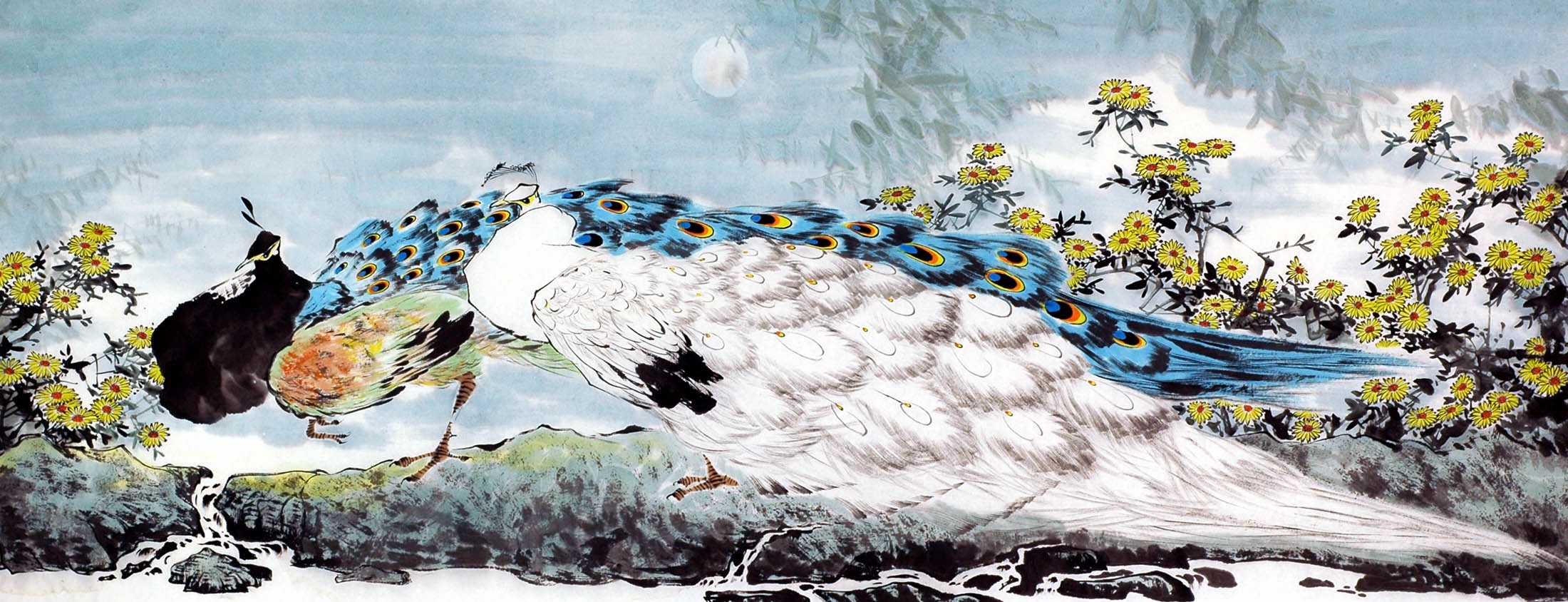 Chinese Peacock Painting - CNAG009541