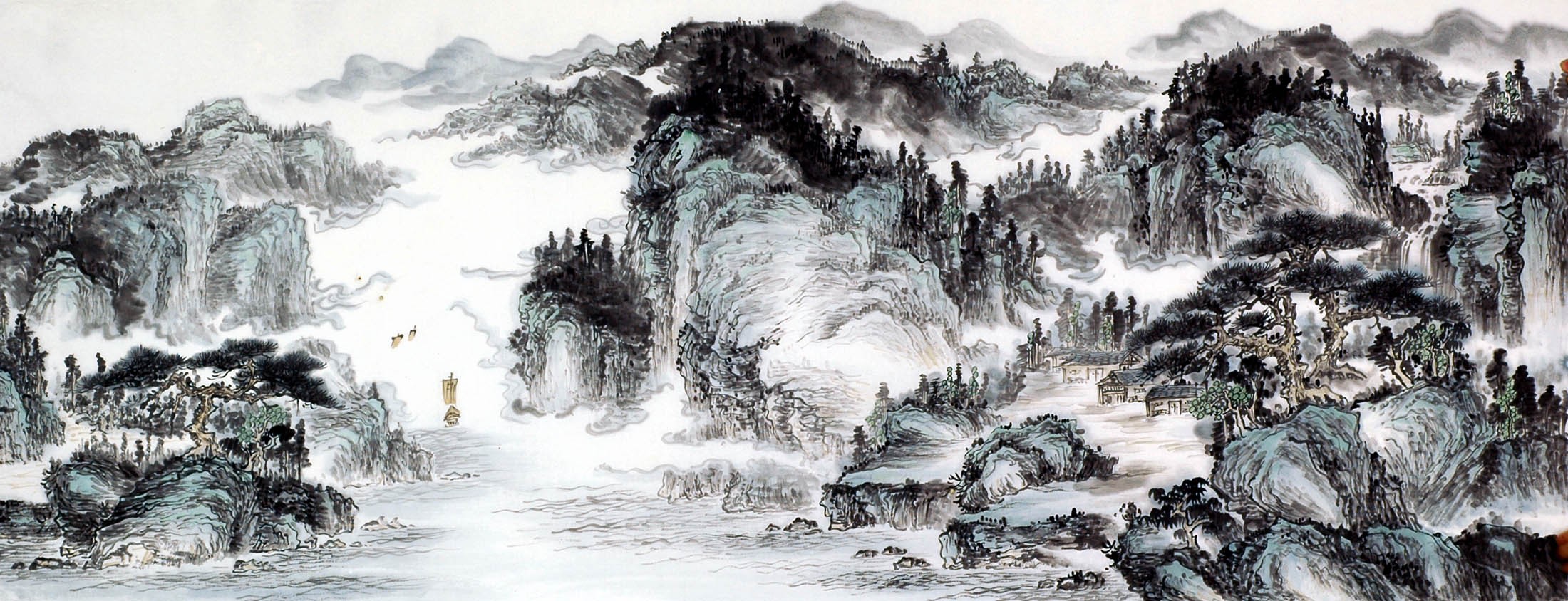 Chinese Landscape Painting - CNAG009542