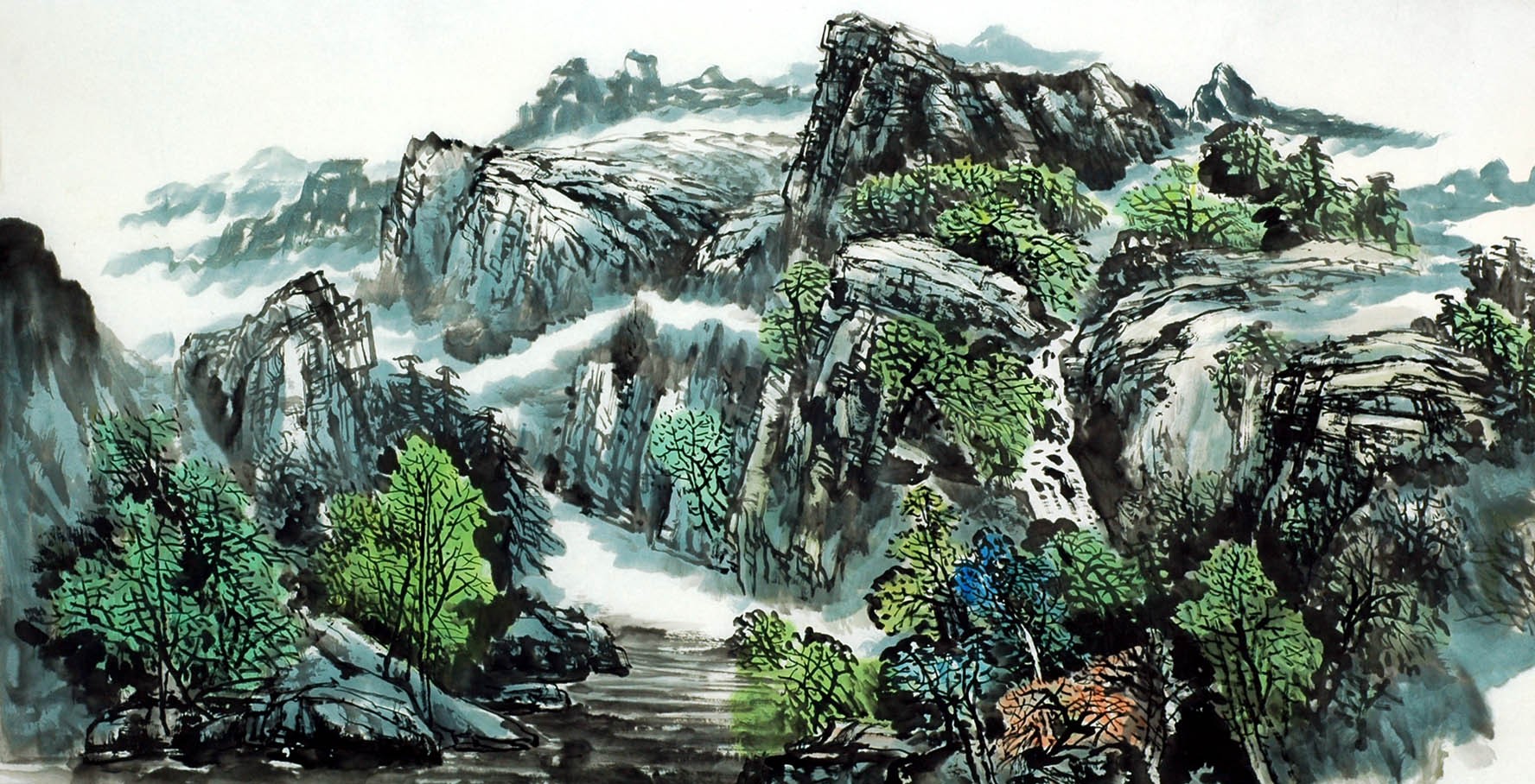 Chinese Landscape Painting - CNAG009574