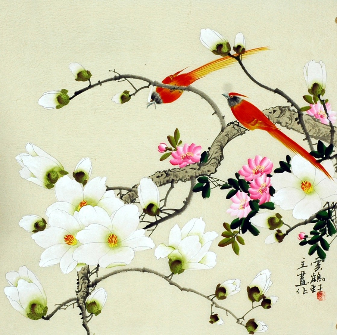 Chinese Flowers&Trees Painting - CNAG009595