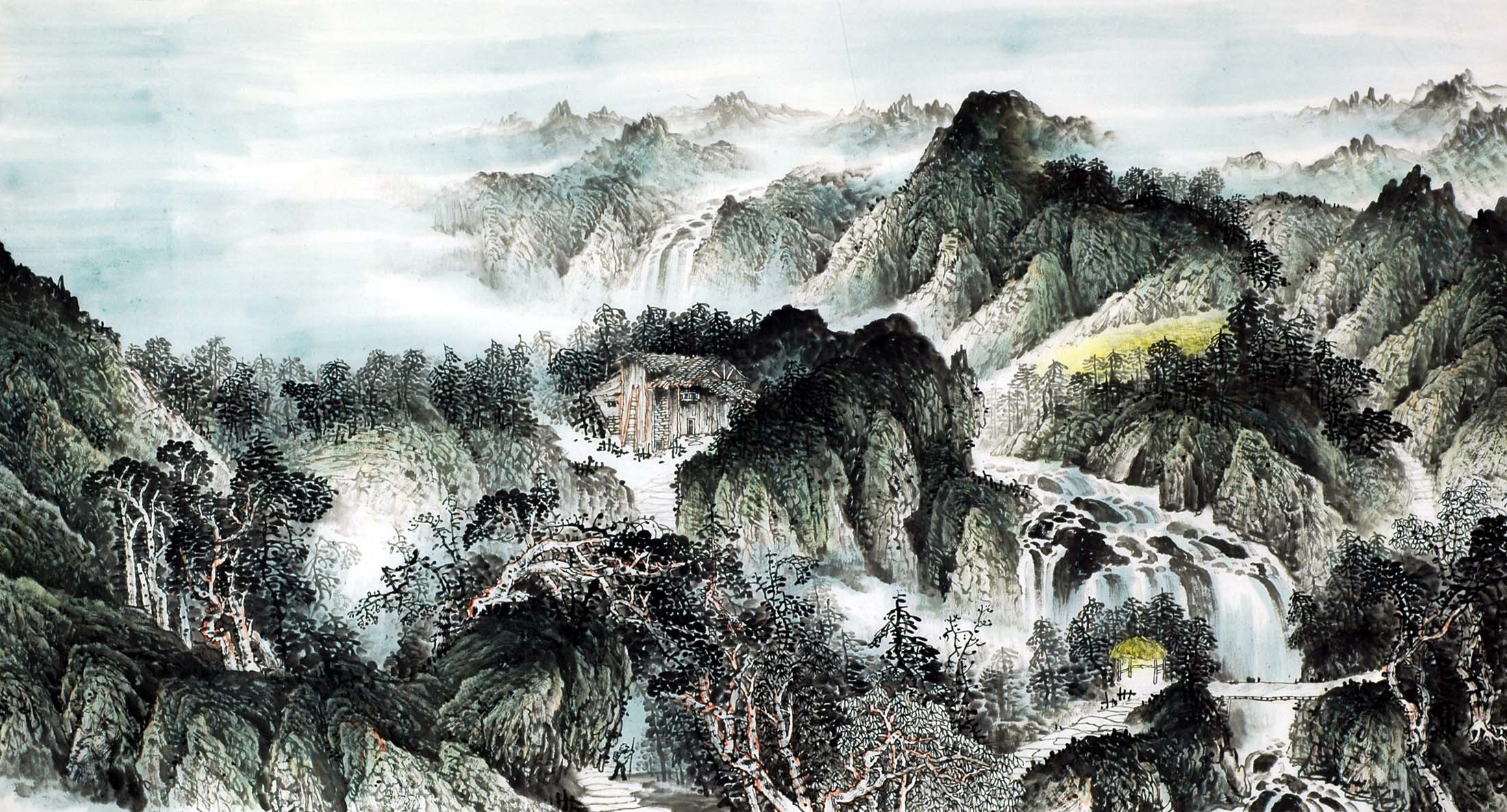 Chinese Landscape Painting - CNAG009677