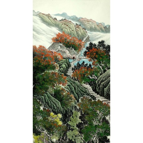 Chinese Landscape Painting - CNAG009681