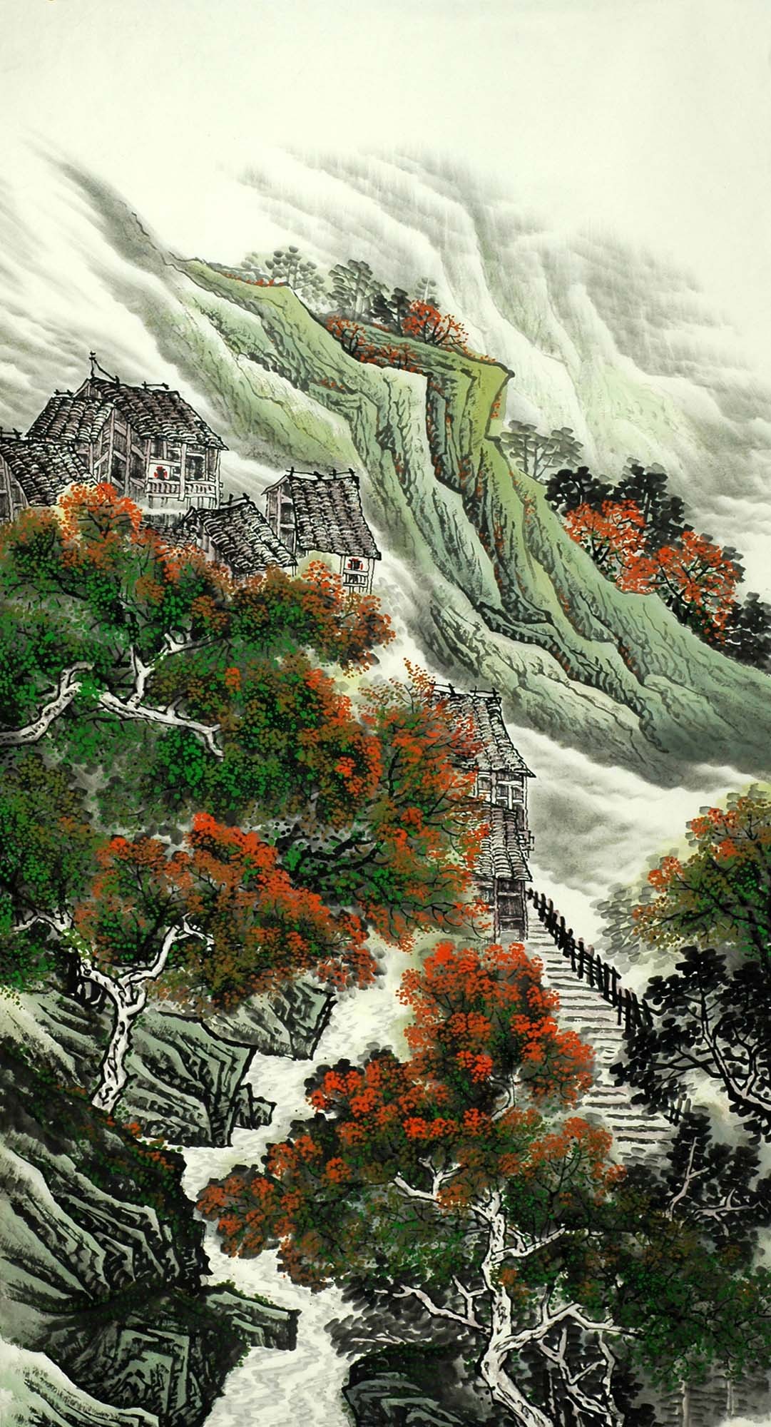Chinese Landscape Painting - CNAG009682