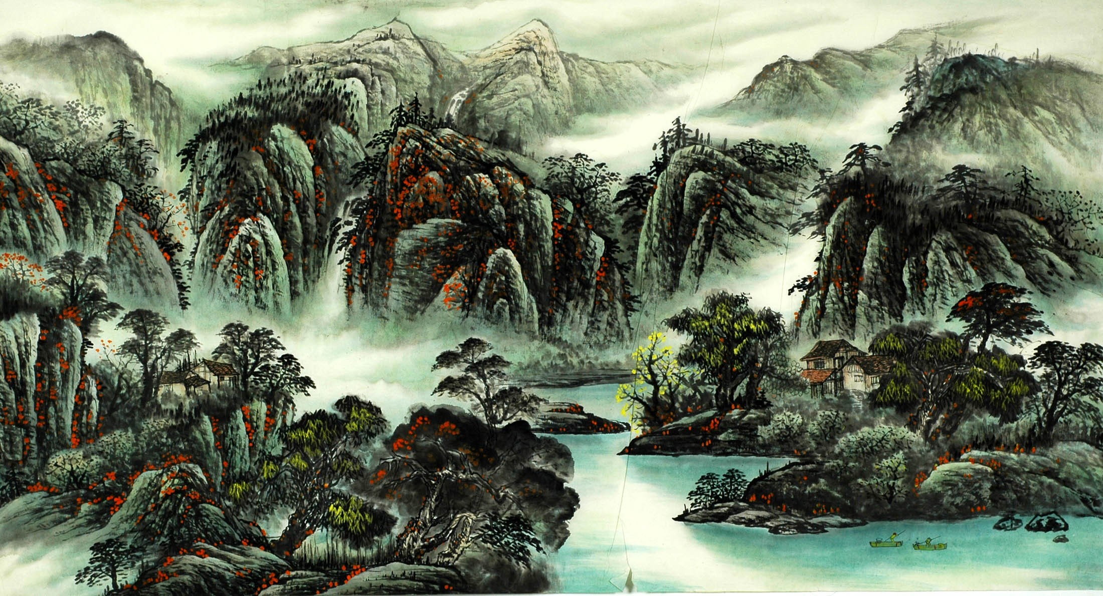 Chinese Landscape Painting - CNAG009684