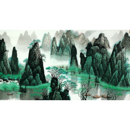Chinese Landscape Painting - CNAG009686