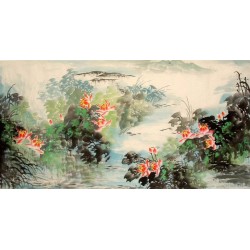 Chinese Lotus Painting - CNAG009702
