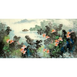 Chinese Lotus Painting - CNAG009707
