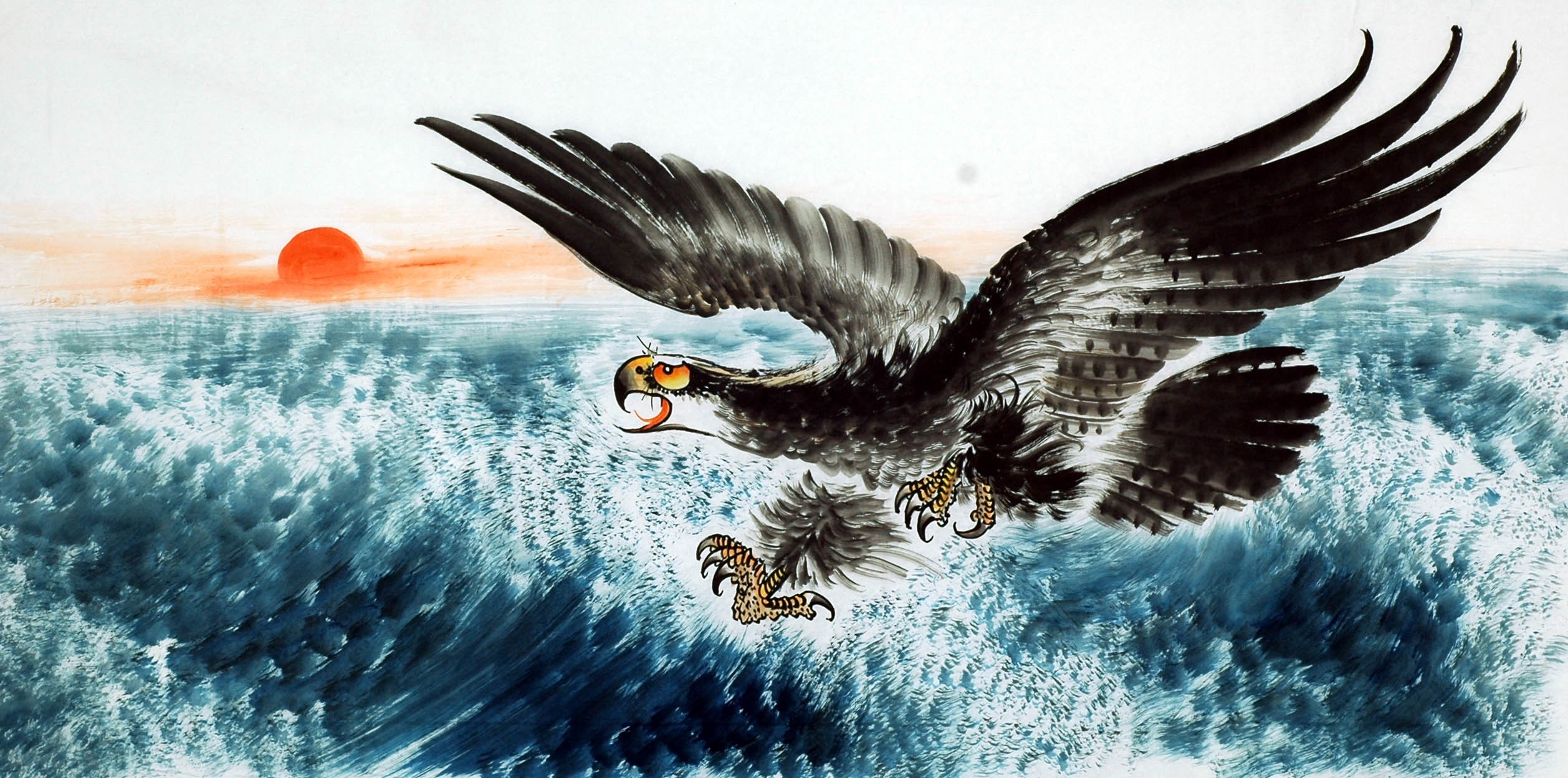 Chinese Eagle Painting - CNAG009730