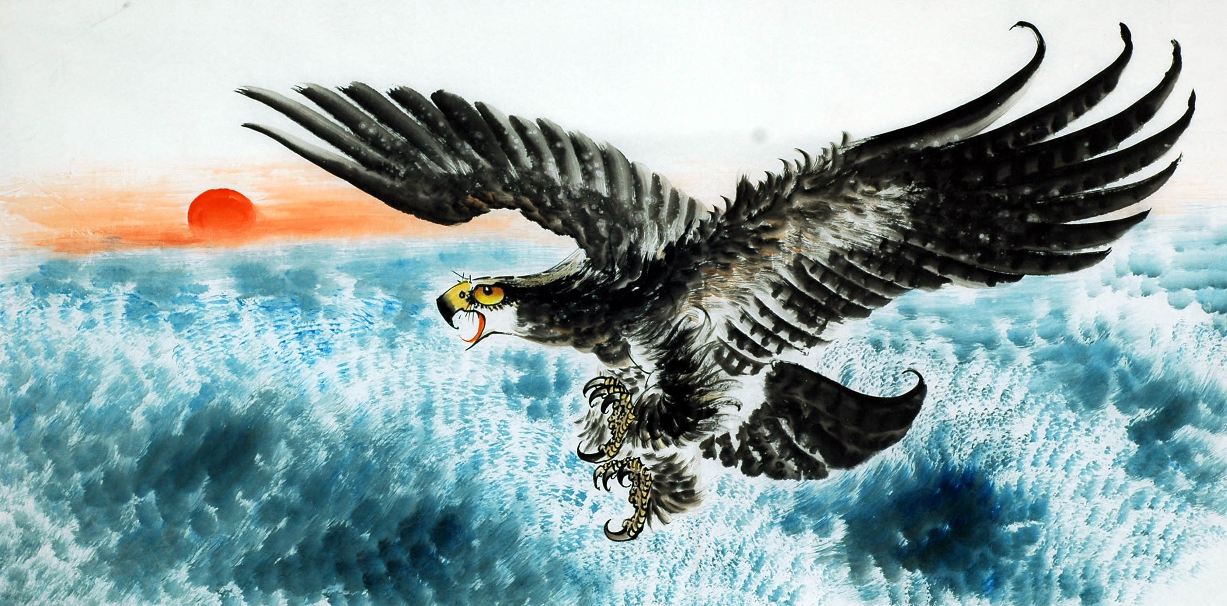 Chinese Eagle Painting - CNAG009733