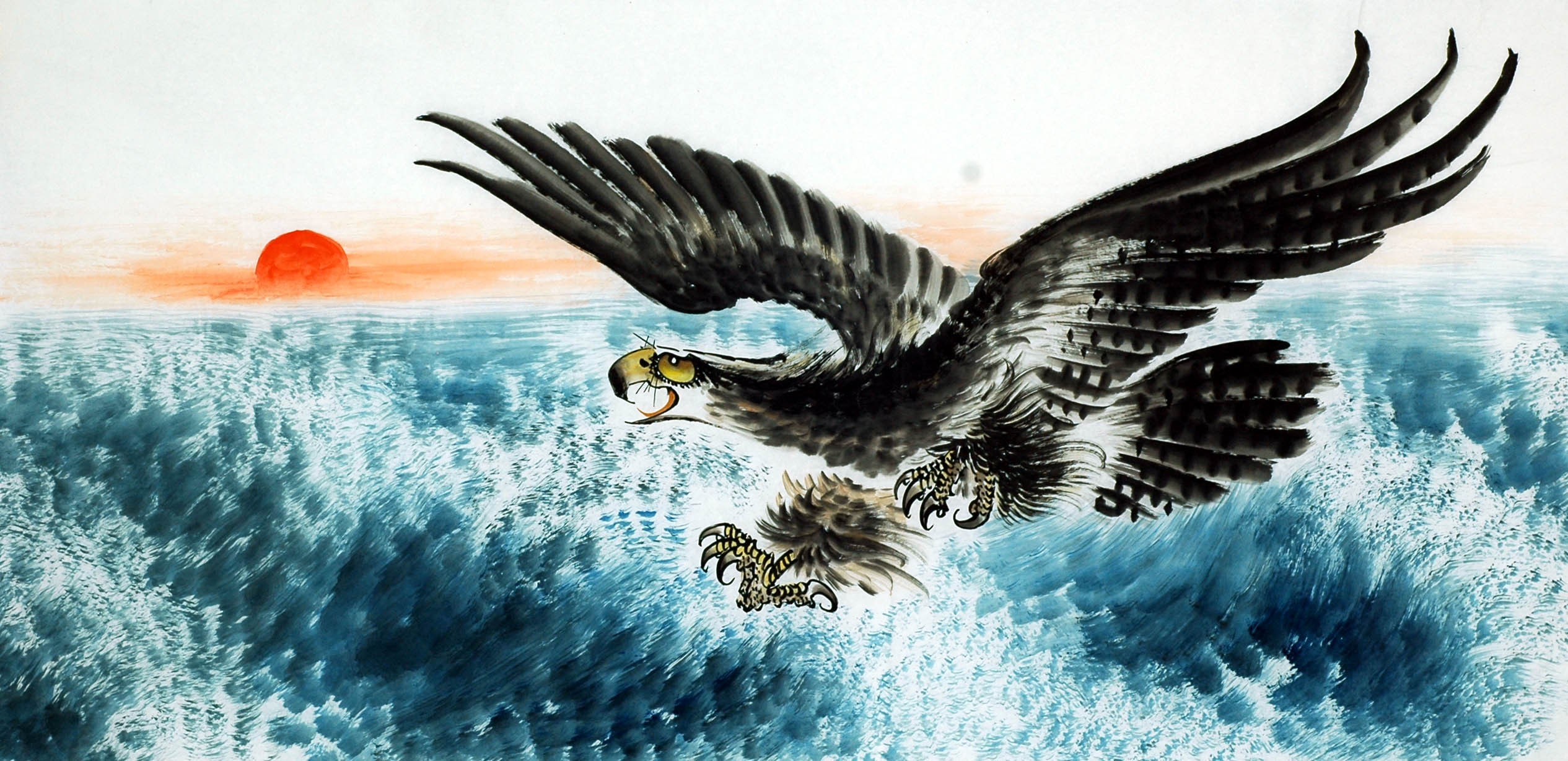 Chinese Eagle Painting - CNAG009735