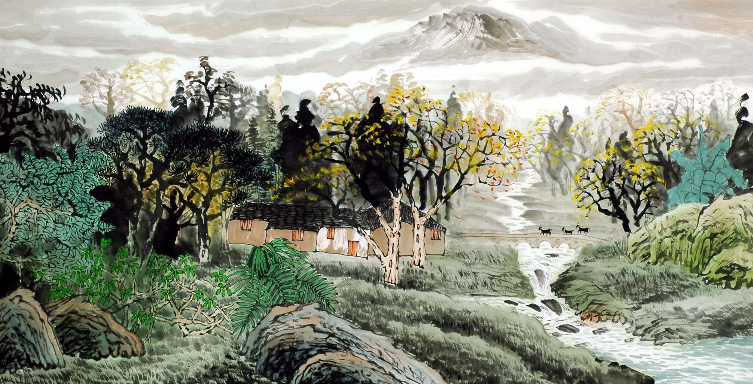 Chinese Landscape Painting - CNAG009736
