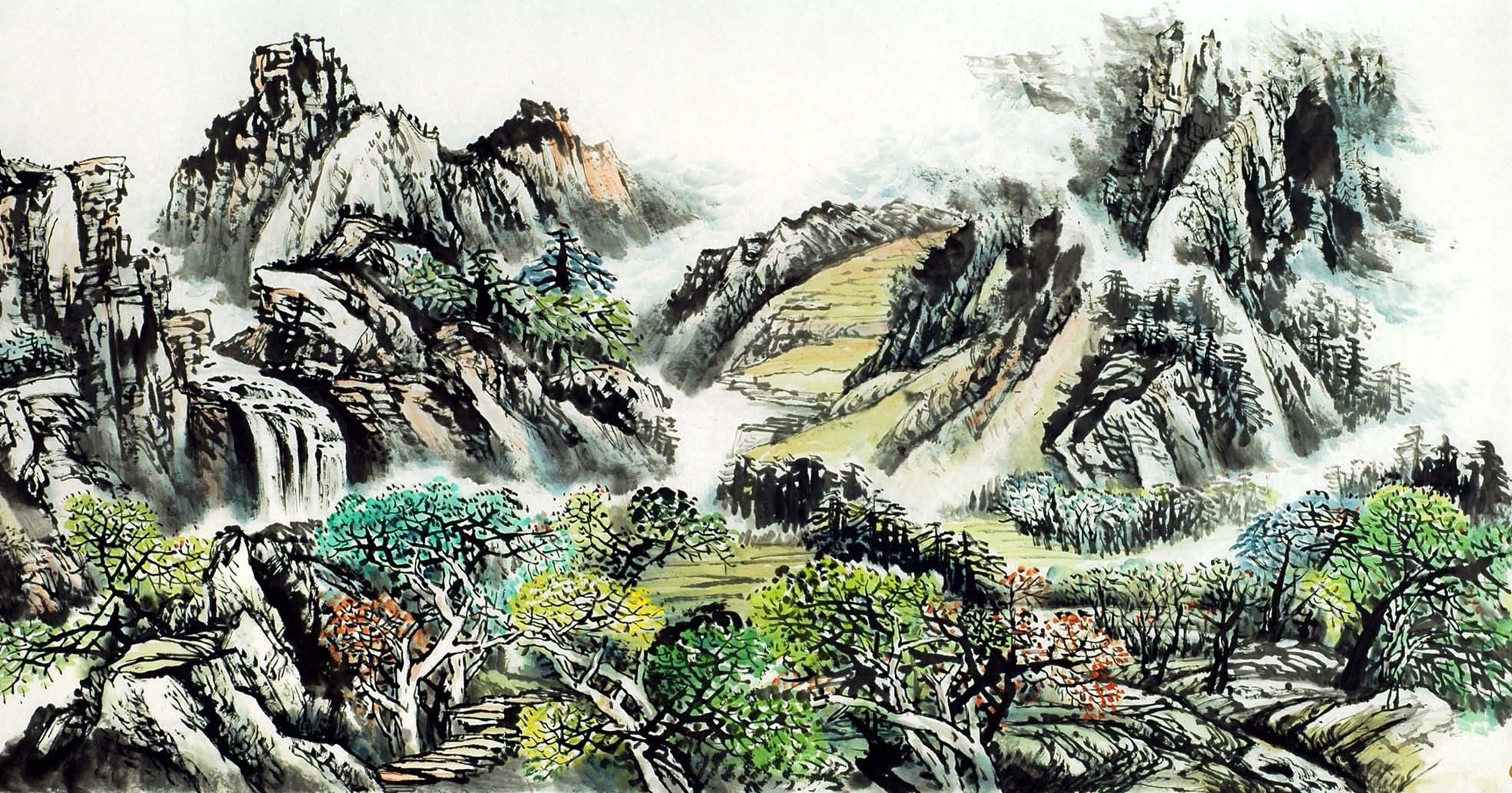Chinese Landscape Painting - CNAG009753
