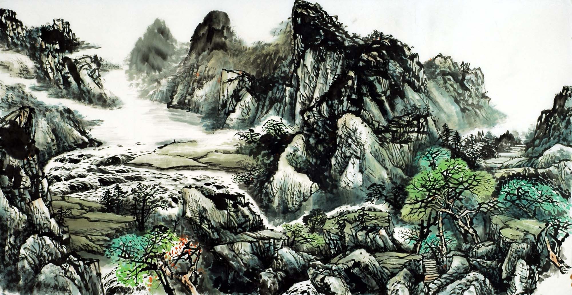 Chinese Landscape Painting - CNAG009754