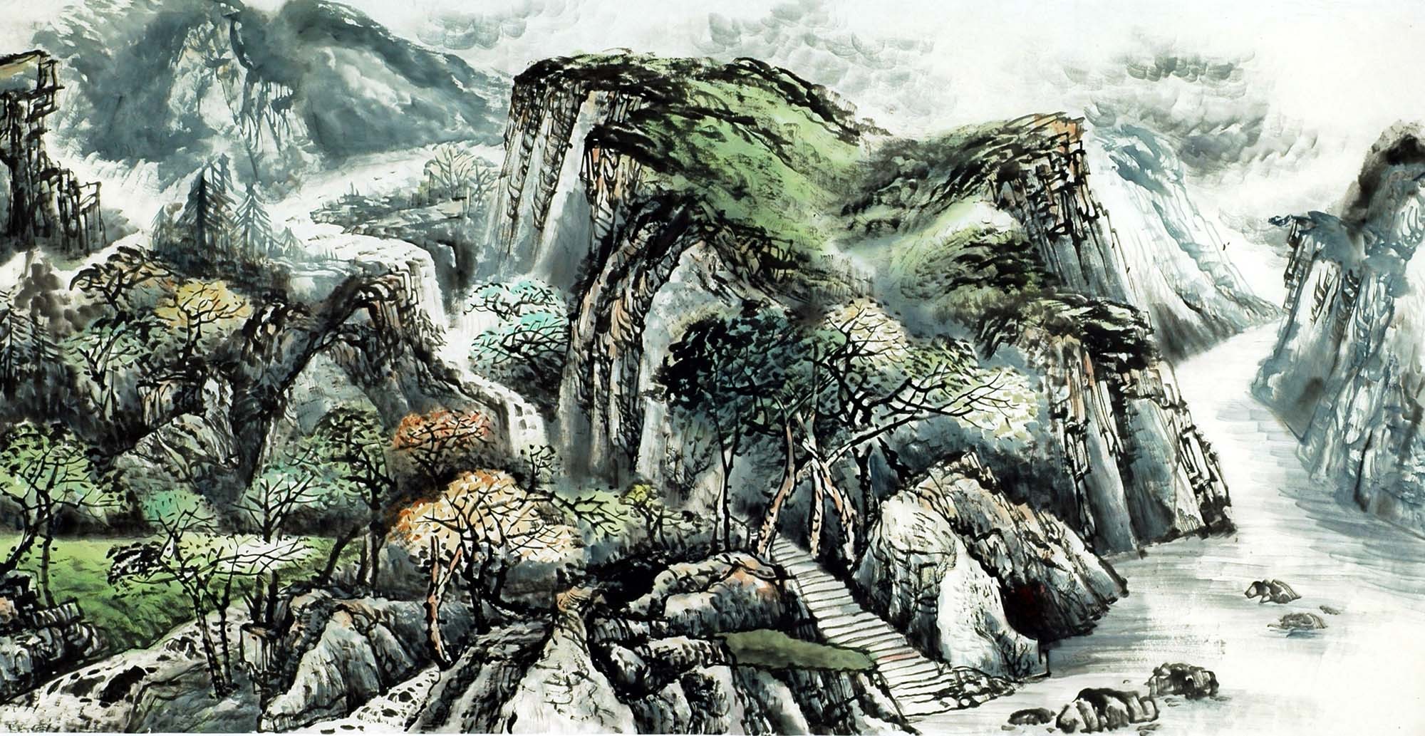 Chinese Landscape Painting - CNAG009755