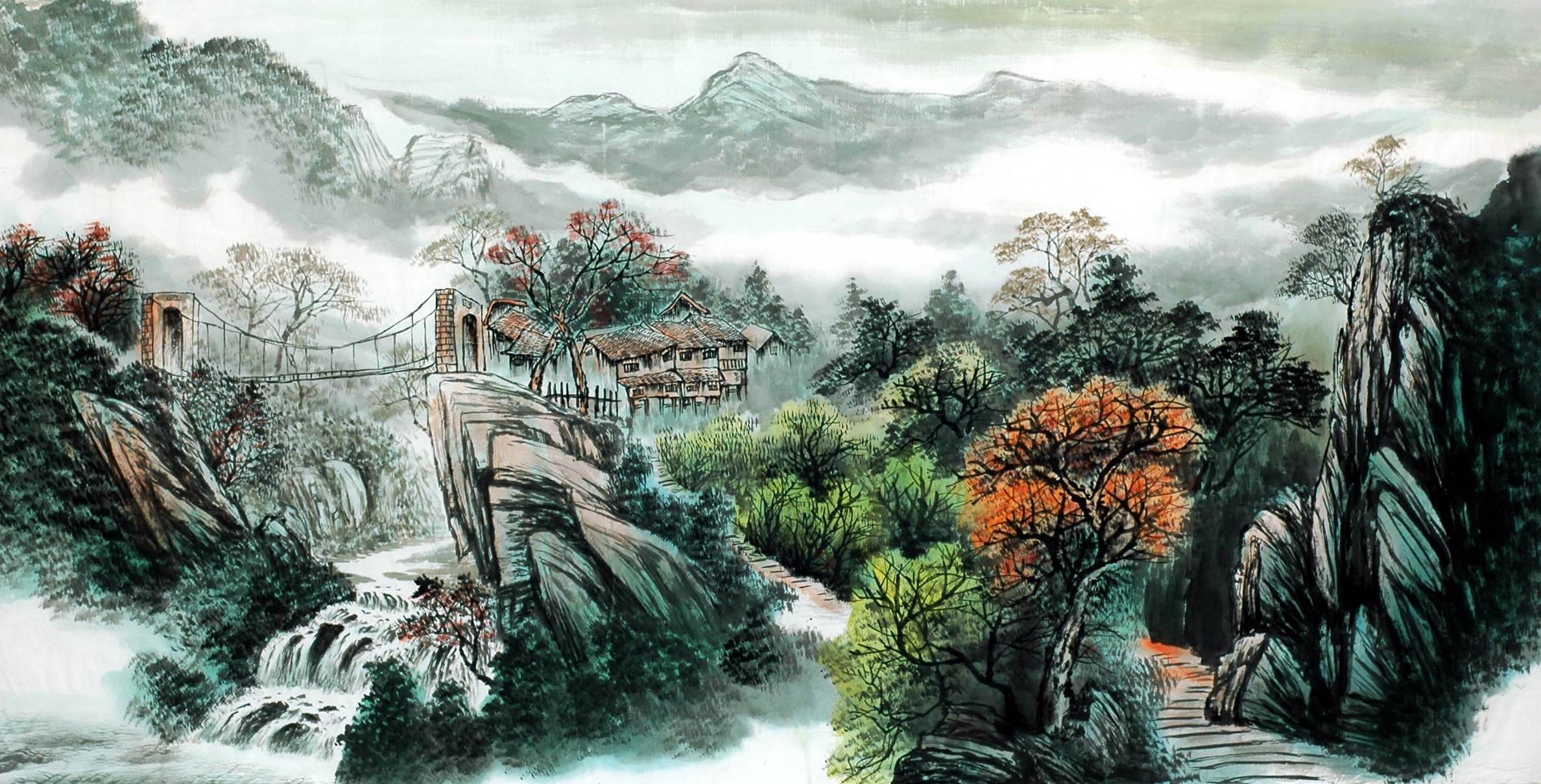 Chinese Landscape Painting - CNAG009756