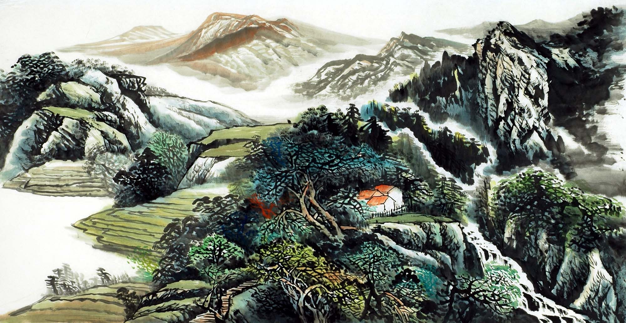 Chinese Landscape Painting - CNAG009757